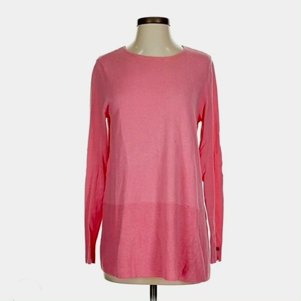 J JILL Salmon‎ Pink Knit Tunic Top M